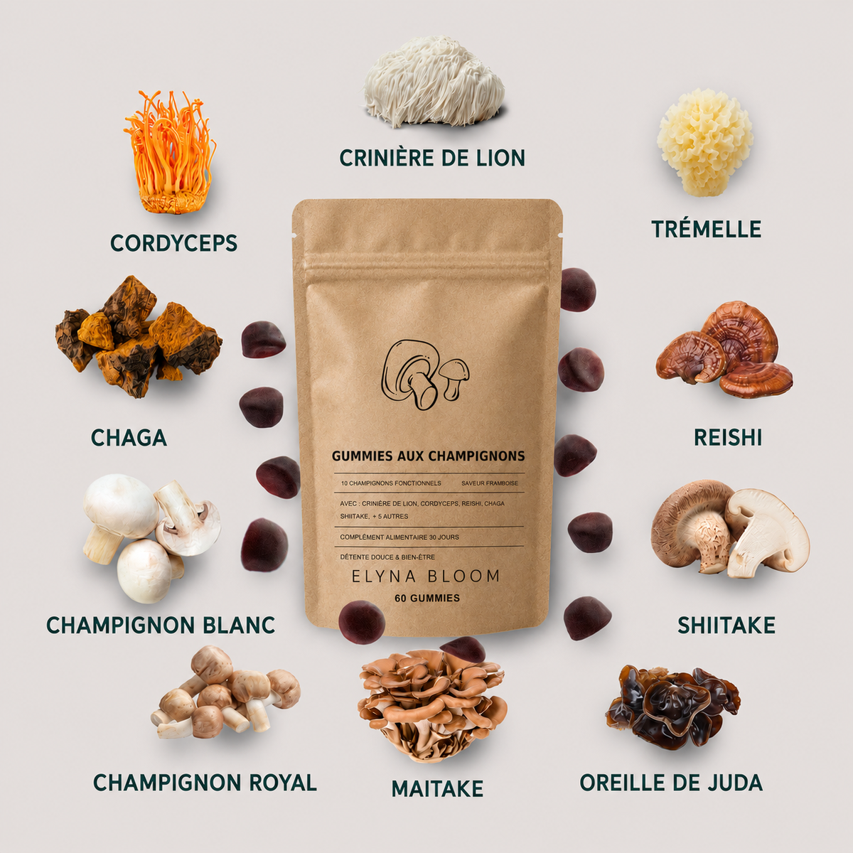 ELYNA BLOOM - Gummies aux Champignons